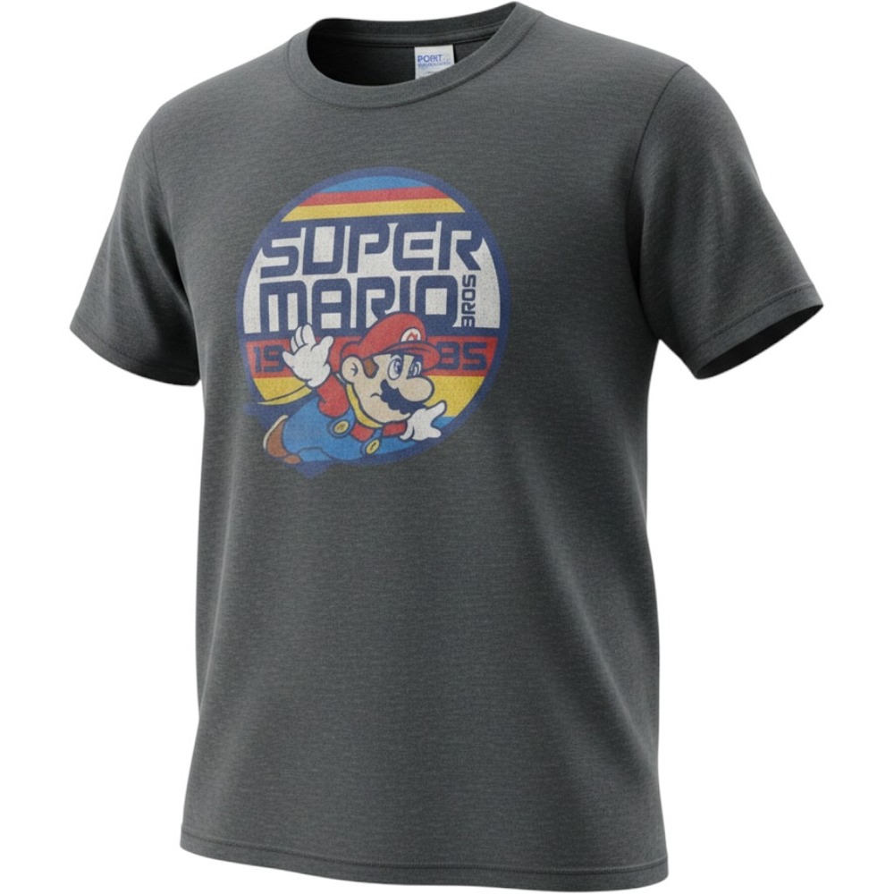 Nintendo Super Mario Bros World 1985 Distressed Tee Boys YL 0117